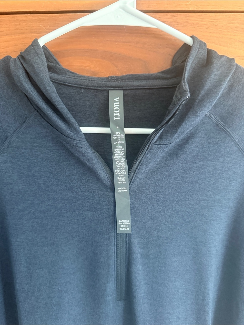 Vuori Ponto Performance Half Zip Hoodie Size L - Picture 3 of 7